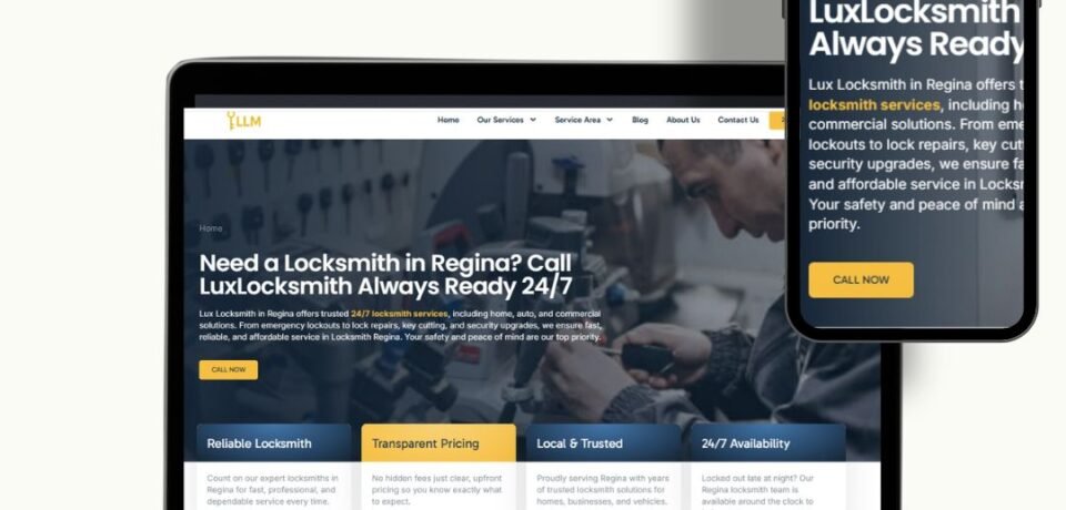 webiste launch Lux Locksmith regina